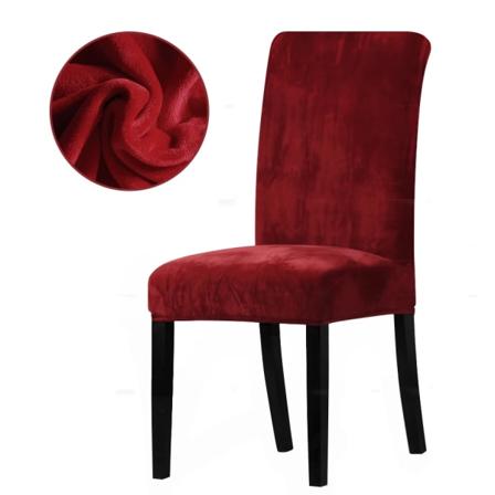 1/2/4/6 stycken äkta sammetstyg Supermjukt cover Lyxigt kontorssätesfodral Tretch Stolöverdrag för matsal hotell Wine 21 1 Piece