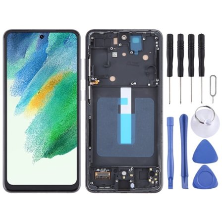 For Samsung Galaxy S21FE 5G G990U LCD-skjerm berøringsskjerm digitizer med ramme for Samsumg S21 FE LCD