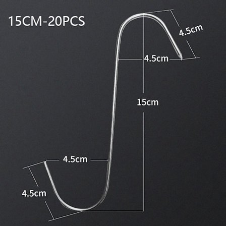 20 STK S-formet kødkrog Heavy Duty Slagter Hoo i rustfrit stål