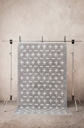 Jotex - Katoenen Vloerkleed Grijs/natuurlijk Wit Grijs/natuurlijk wit - PILL - Koop Katoenen vloerkleed bij Jotex