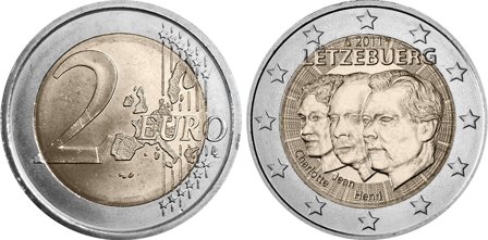 "Luxembourg 2011 - 50-året for udnævnelsen af Jean som"løjtnant-repræsentan - 2 euro mønt"