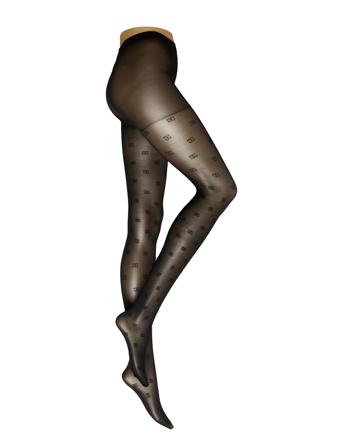 Tights 20 Den Logo Dot Lingerie Pantyhose & Leggings Svart Lindex*Betinget Tilbud