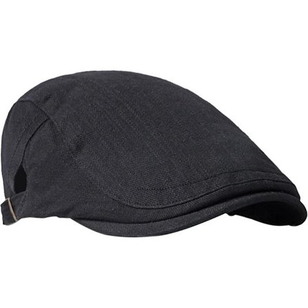 Svart basker herre dame pustende flat lue vintage basker kjøring golf hatt justerbar vintage Gatsby Ivy lue for vår, sommer og høst