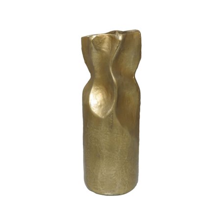 Kultainen alumiinimaljakko, 16x16x43cm – Kestävä ja elegantti