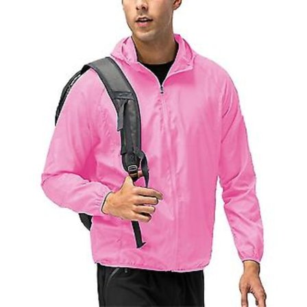 Lätt Herr Casual Jacka Combat Utomhus Vandring Huva Kappa Överdelar-r (XL Rosa)