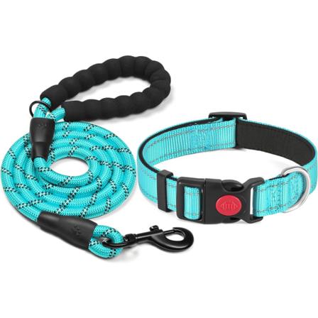 Reflekterende Hundehalsbånd med Blød Åndbar Neopren Polstring, Justerbar Nylon til Små, Mellemstore og Store Hunde