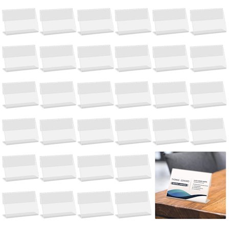 40 stk. Mini Akryl Skilt Display Holder, Pris Navn Kort Tag Label Butik Stativ, Pris Label Holder Brugt I Supermarked Hotel