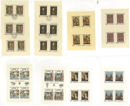 Tjekkoslovakiet - Samling af miniark og småark i 2 ringbind
