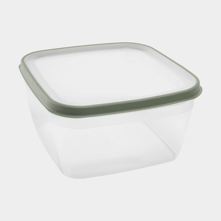 Matlåda Nordiska Plast Cook It ECO Kvadrat, transparent/khaki grön, 2.5 liter