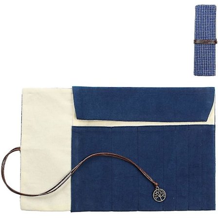 Canvas Blyantsæt Håndlavet Foldbar Rullet Blyantsæske Rejseblyantsholder Wrap