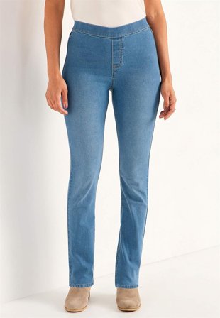 Cellbes of Sweden - Stretchy, smale jeggings i mellomblå denim for damer i størrelse 50L