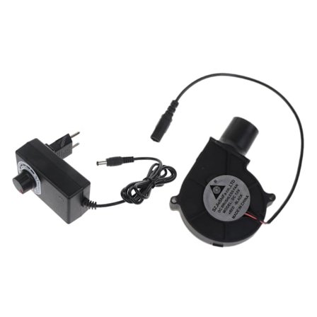 UK/EU-stik BBQ-blæser 12V justerbar hastighed ildstarter madlavningsblæser