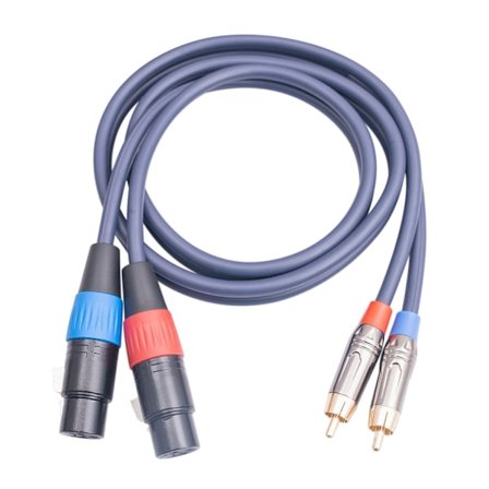Dubbel hona 2XLR till RCA hankabel Heavy Duty 2XLR hona till 2 RCA-kontakt hane HiFi-anslutningskabel för power