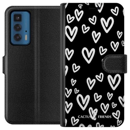 Yhteensopiva Lompakkokotelo Motorola Motorola Edge 20 Pro Cactus and Friends - Handdrawn Love Chaos