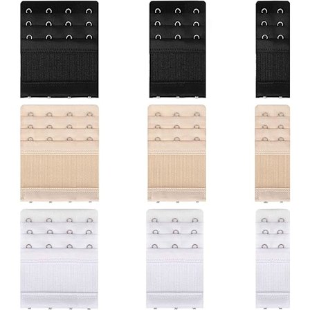 BH-forlænger 2 kroge/3 kroge/4 kroge elastisk BH-forlænger 9 stykker