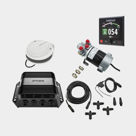 Paquete de piloto automático Simrad NAC-2 AP44M-VRF Pack MK2 Medium Capacity, adecuado para barcos de hasta 35 pies (10 metros), con unidad de 