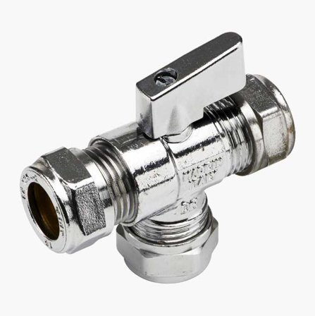 Minikulventil T-koppling 15 mm