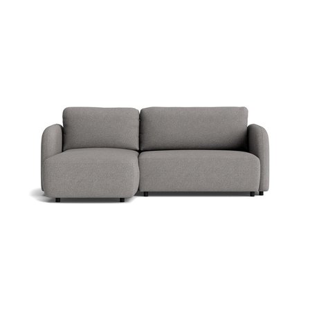 Arezzo Chaiselongue-Schlafsofa, links, Loop Grau, modernes Design, Uni-Muster, mit Bettfunktion, bequemes Gästebett für Ihr Wohnzimmer 90cm