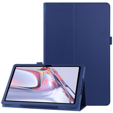 Samsung Galaxy Tab A7 10.4 Fodral Litchi Läder Mörk Blå Darkblue Mörk Blå