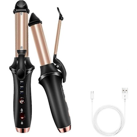 SBSGV 4000 mAh USB Johdoton Kiharrin Ladattava, 150C-180C Mini Hiusten Kiharrin, Kannettava Matkakiharrin, 3 Lämpötila-asetuksella, Pieni Hiusten 