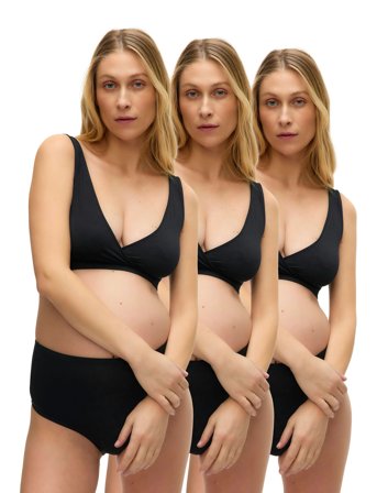 Mamalicious Mlmalina Hw Panties 3-P - Black - M/L