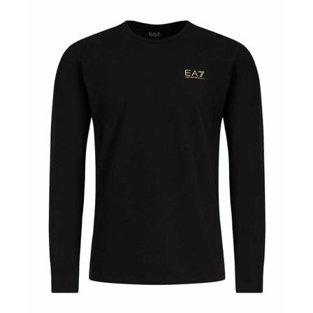 Emporio Armani EA7 Long Sleeve T-shirt Sort, Herre T-shirts