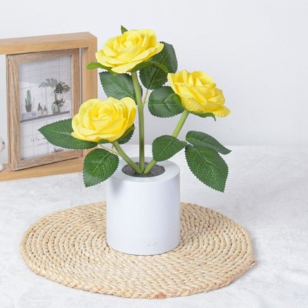 Led Rose Light Bordslampa GUL