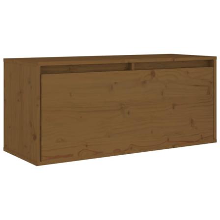Vidaxl Väggskåp Honungsbrun 80x30x35 Cm Massiv Furu Brun