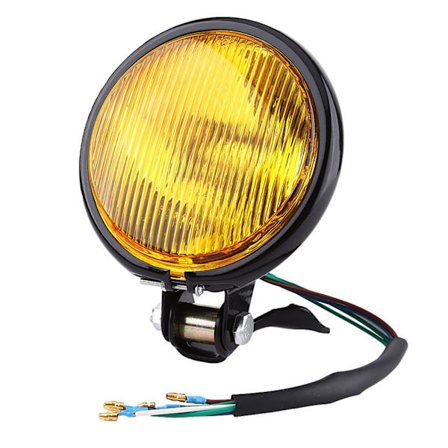 5 tommer motorcykel forlygte lampe pære rund gul til Yamaha Kawasaki Honda Suzuki Choppers