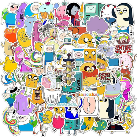 Adventure Time klistermærker til bærbar computer 100 stk., klistermærker til vandflaske, vinylklistermærker til mejeri, skateboard (FMY)