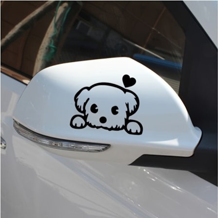Bil Bakspejl Klistermærke Bil Klistermærke, Kreativ Tegneserie Hund Bil Klistermærke, Søde Hund Bil Klistermærke Mærkater Forrude Klistermærker 
