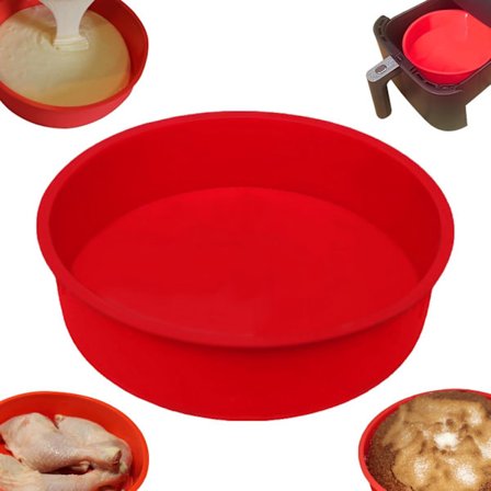 Bageform - 5,5l airfryer form op til 8l - 8 tommer - Cocktailform. BPA-fri, 20,5*20,5*5,6cm