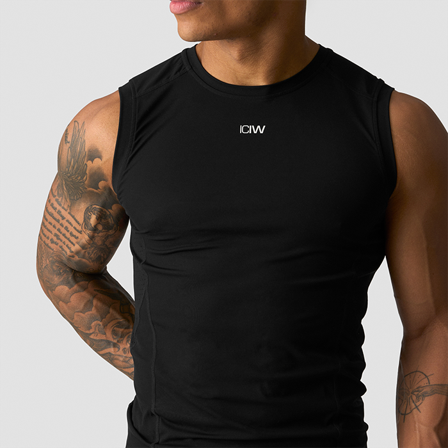 Træningstoppe ICANIWILL Ignite Top Sort - Bodyman.dk