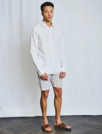 Bruun & Stengade Bs Apollon Regular Fit Shorts - Beige - 31