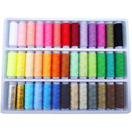 50 forskjellige farger polyester sytråd av høy kvalitet, 137 meter kompatibel hver