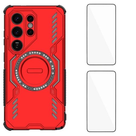 WANLONFENG Mobilskal till Samsung Galaxy S26 Ultra PC TPU DJ Series - Röd