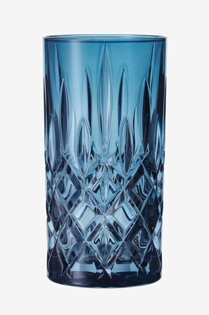 Nachtmann - Longdrink Noblesse Vintage Blue 39,5cl 2-pakning - Blå - Drinkglass & shotglass - Fra Homeroom
