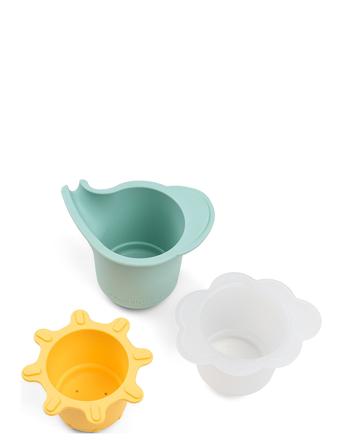 Vandleg & Stablekopper 3 Stk. Elphee Farvemix Toys Bath & Water Toys Bath Toys Multi/patterned D By Deer