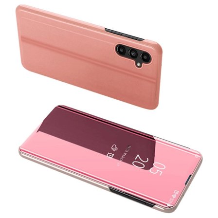 Clear View Case Skal med Ställ Samsung Galaxy A54 - Rosa