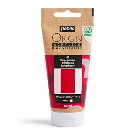 Acyrlfärg - Primär röd - 8 - Hög viskositet - Pébéo - Origin acrylics - 60ml