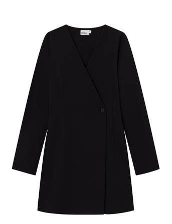 Zelia Wrap Dress Black Once Untold