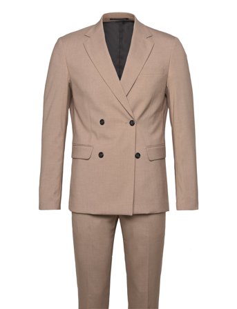 Plain Db Mens Suit - Normal Length Habit Beige Lindbergh