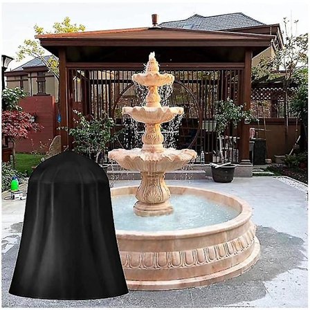 Utendørs hagefontene støvtett trekk, kraftig vanntett, slitesterkt trekk med låsbar snor for vinteren