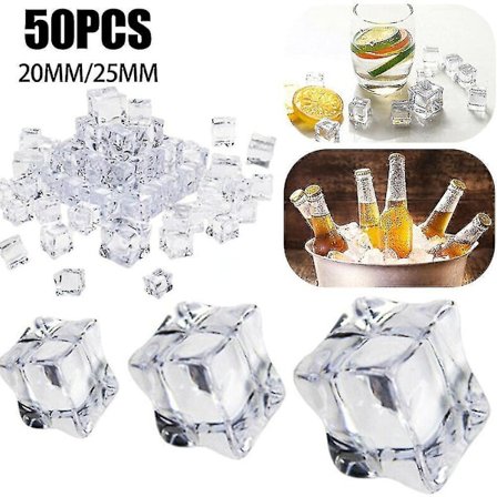 50 stk. Klar Falsk Knust Is Stene Kvadratisk Isblok