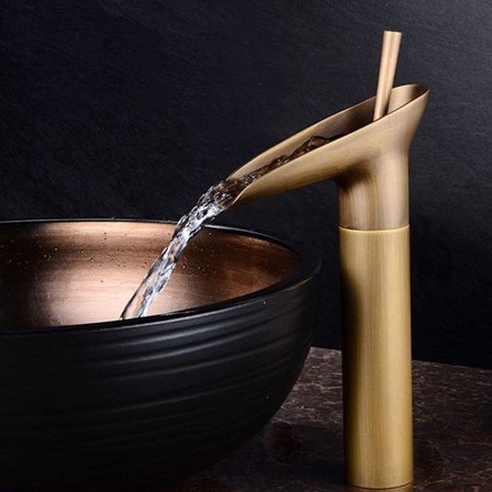 Vandhane til badeværelsesvask, KLB vandhane til badeværelsesvask med vandfald