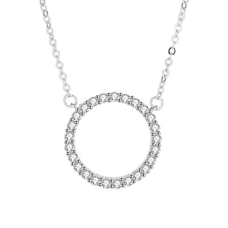 S925 Sterling Sølv Konfliktfri Hvit Diamant Sirkel Justerbar