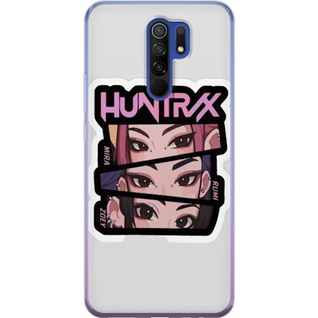 Yhteensopiva Puhelinkuori Xiaomi Redmi 9 K-pop-inspiroitunut futuristinen tyttöryhmä neonvaloissa ja kosminen sci-fi-kohtaus