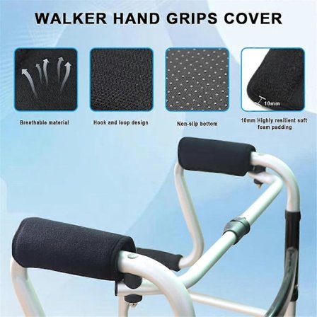 2-pak Gåstol Håndtag Puder Gåstol Greb Betræk Puder Gåstol Polstrede Håndtagsbetræk Kompatible med Rullende Hjul