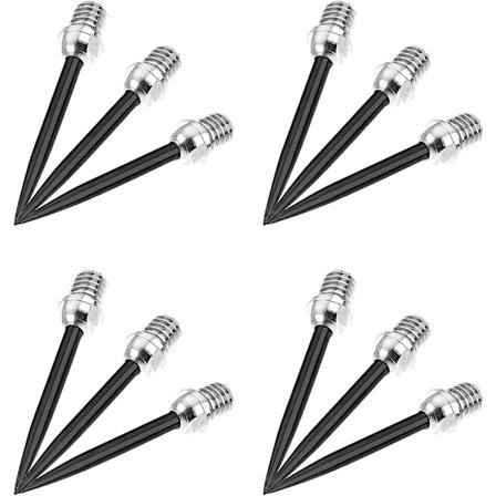 12-pakning gummipiler for dart, stålpiler for dart, metallspiss for stålpiler