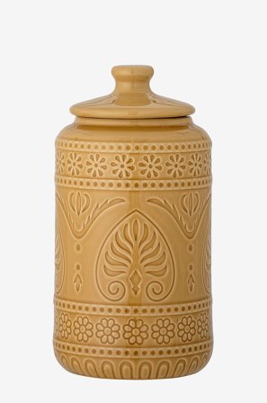 Bloomingville - Beholder Rani med låg - Gul - Opbevaringsbeholdere - Fra Homeroom